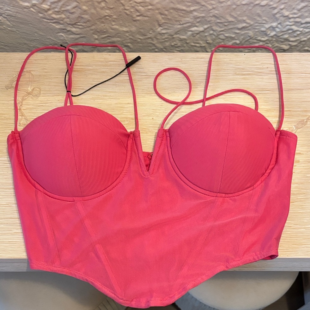 Fashion Nova Vibrant Pink Crop Top